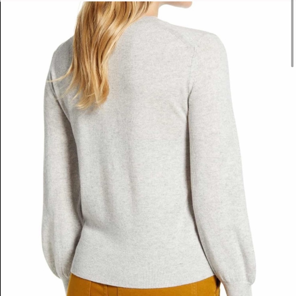 NEW • Everlane • Lantern Cashmere Sweater Gray XS - Picture 2 of 6